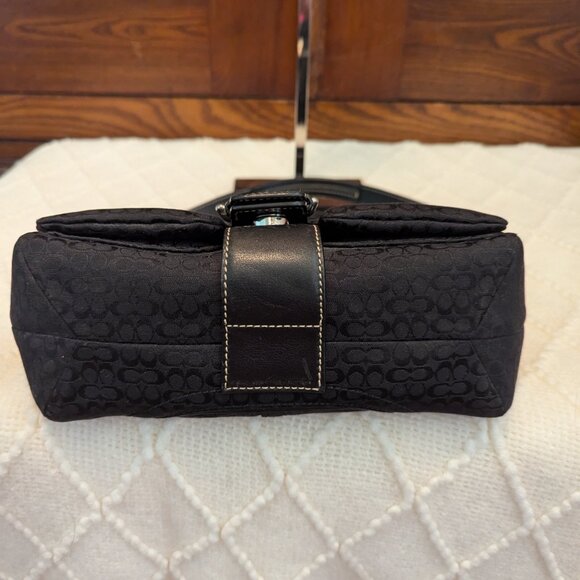 Coach 1444 Small Vintage Black Soho Flap Y2K Signature C Canvas Shoulder/Tote - Picture 6 of 13